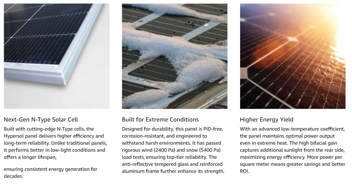 HYPERSOL next-gen N-Type solar cell, built for extreme conditions, higher energy yield