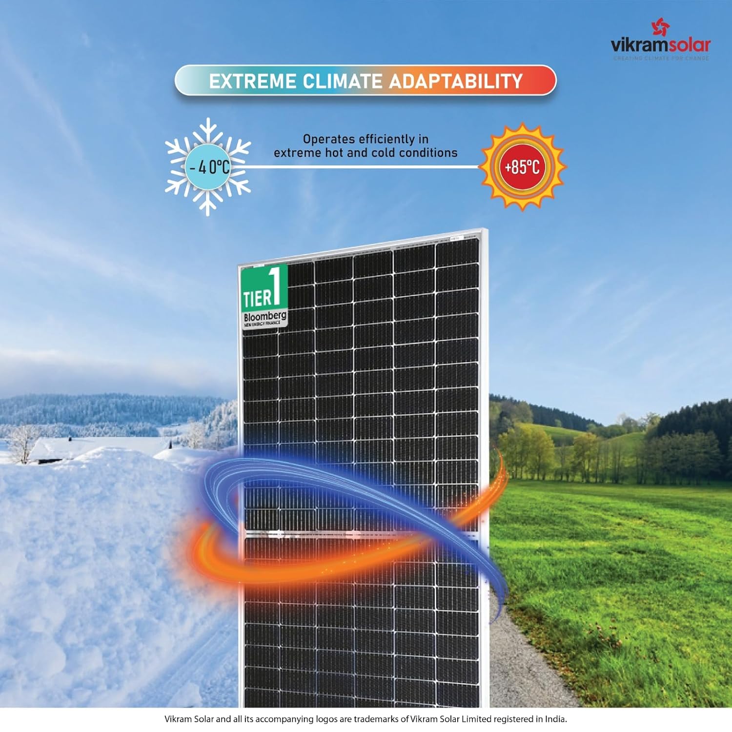 Vikram Solar PARADEA extreme climate adaptability, -40C to +85C