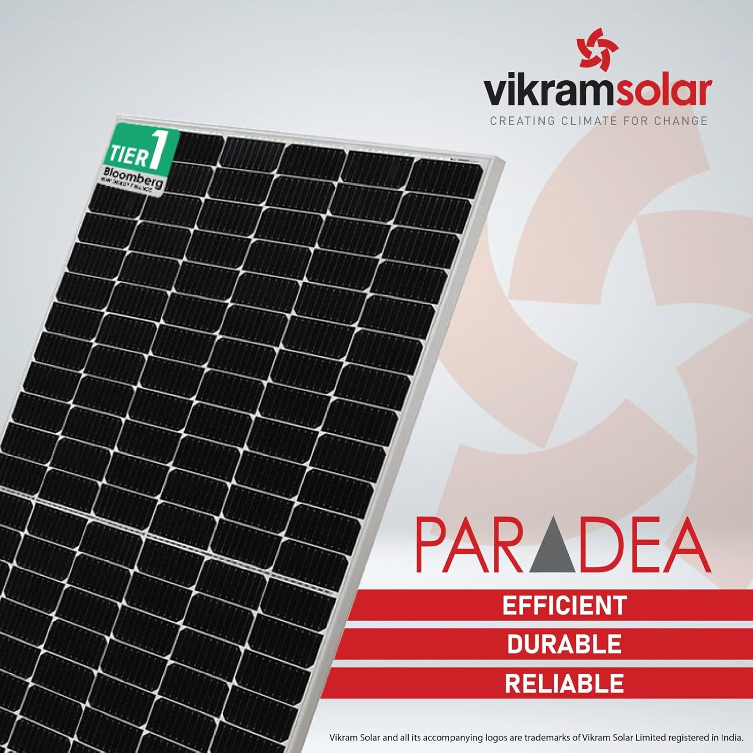 Vikram Solar PARADEA panel, close-up